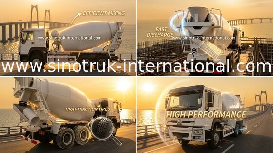 Betoniarka Sinotruk Howo 10-20CBM 6 X 4 Euro 2 340 KM Budowa