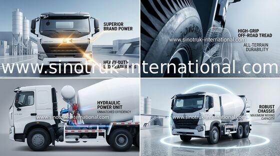 Mobilna mieszarka do betonu, przemysłowa mieszarka cementowa RHD 6X4