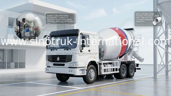 ZZ5257GJBN3841W Betoniarka Betoniarka 10CBM 371HP 6X4 LHD