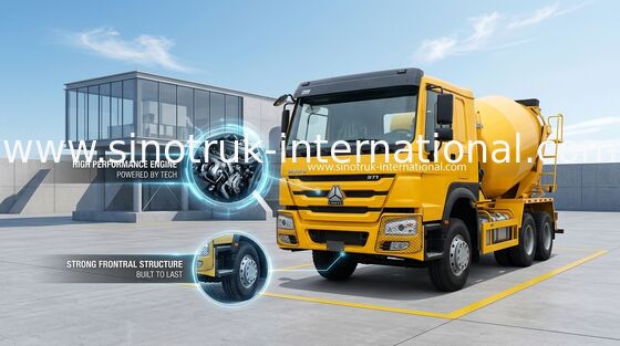 Typ napędu 6x4 LHD SINOTRUK HOWO Betoniarka 371HP