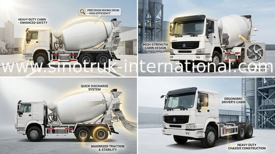 Betoniarka samochodowa SINOTRUK HOWO 10CBM 336HP 6X4 LHD ZZ5257GJBN3841W
