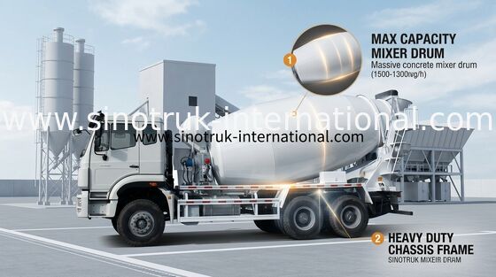10CBM SINOTRUK HOHAN Betoniarka Euro2 290HP 6X4 RHD ZZ5255GJBM3846B1