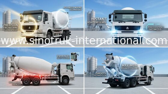 SINOTRUK HOWO Betoniarka 12CBM 371HP 6X4 LHD ZZ5257GJBN4048W