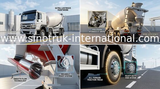 SINOTRUK HOWO Betoniarka 16CBM 371HP 8X4 LHD ZZ1317N3667A