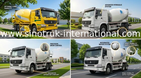 Betoniarka do betonu SINOTRUK HOWO 12CBM 336HP 6X4 LHD ZZ5257GJBN4048W