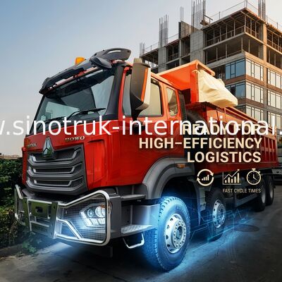Super Łożysko HOWO 8×4 Wywrotka Czerwona | 371KM Mocna Moc, 27CBM Duża Pojemność, 80–100T Ciężki Transport