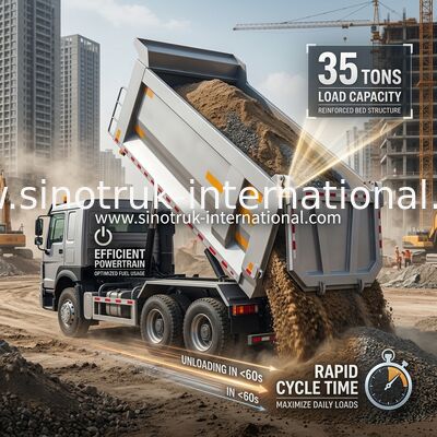 SINOTRUK HOWO 371HP 8X4 Kierownicza Wykonawczość Stara przednia strona wojskowa zderzak dla obszarów górniczych Dwa światła ostrzegawcze pojemnik typu U