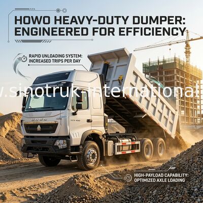 Inotruk Nowy Howo Tipper Dump Truck Podwozie Weichai Silnik 8 × 4 LHD 430HP
