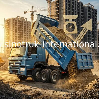 Uwielbiany Błękitny HOWO 8×4 380HP 26.91CBM Dump Truck gdzie moc spotyka precyzję w każdym ładunku!