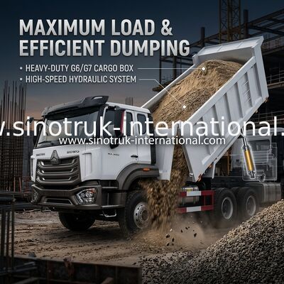 SINOTRUK HOHAN HOWO 380HP LHD Wyrzucacz 6X4