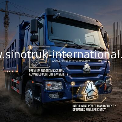 8X4 Blue Tipper Dump Truck 380hp 12 kół Biały H77L ZZ3317V3567B1 Typ U