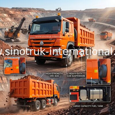 400KM Orange HOWO Traktor z przechylaczem RHD 6×4 10 kół Wysoka moc
