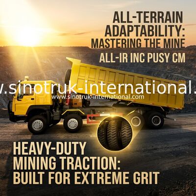Sinotruk Howo Traktor z wywrotem 400KM 8 × 4 50-60Tons Lhd 12 Koła Duża tacza