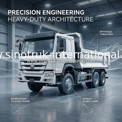 SINOTRUK HOWO 6x4 400HP U Typ Biała wywrotka do wydobywania przy użyciu RHD