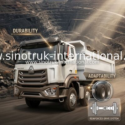 HOWO N7 LHD 12wheels 8X4 400HP wywrotka dla górnictwa