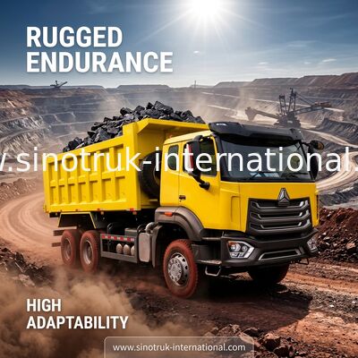 Sinotruk TIPPER Dump Truck NX 6 × 4 10 Koła Weichai 380hp Duża tacza