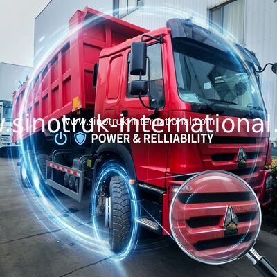 Sinotruk Howo Traktor z wywrotem 380hp 6 × 4 z hydraulicznym cylindrem Hyva do wydobycia