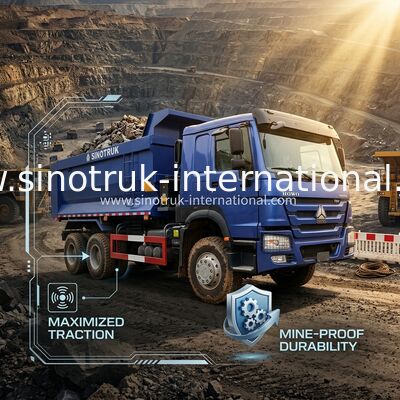 Pełny napędNiski zużycie paliwa 380KM Błękitny wózek typu HOWO RHD 6×6 10 kół