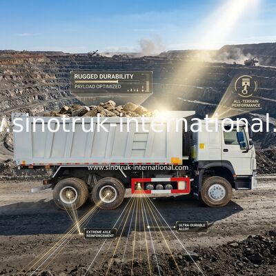 RHD 6×6 10 kół Biały HOWO Samochód z napędem pełnym Duża moc 380 KM