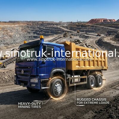 Niebieski Żółty SINOTRUK HOWO 400KM 6x4 WYWROTKA LHD Euro II