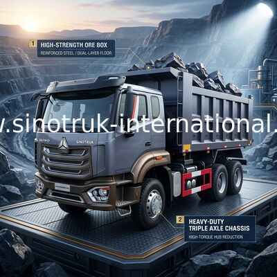 Sinotruk Nowy wózek z wywrotem 6 × 4 10 kół 380 KM na eksport