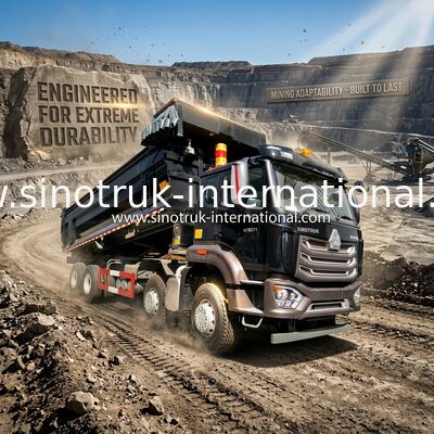 Sinotruk HOWO Wywrotka Wywrotka 8X4 371 KM 12 Koła Czarny N7 ZZ3317V386JB1R