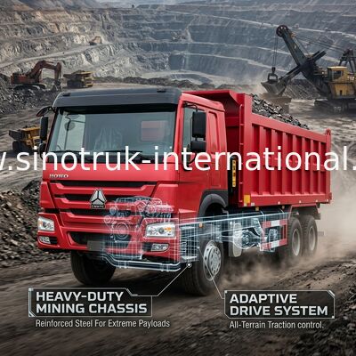 Sinotruk Howo Wywrotka Wywrotka 12 Koła 400 KM 8 × 4 Górnictwo