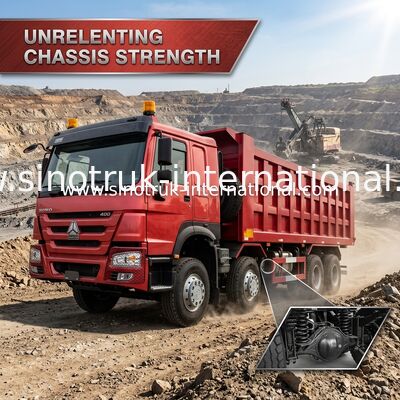 SINOTRUK RED HOWO 400HP 8×4 WYWROTKA LHD