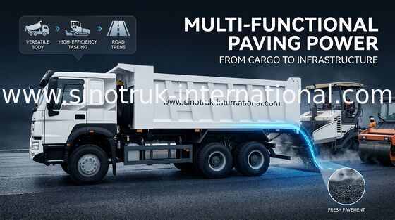 SINOTRUK Howo Wywrotka Wywrotka LHD 6X4 371KM W Kolorze Białym