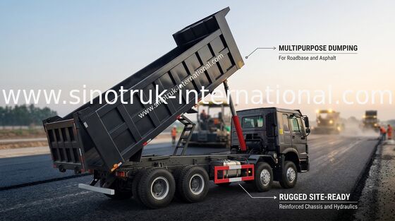 12 kół Sinotruk HOWO 8X4 Wywrotka 400 KM do górnictwa