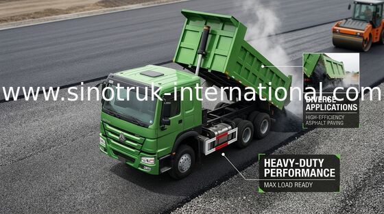 SINOTRUK HOWO Dump Truck Chassis 371HP 8X4 LHD 31 tons 28CBM Commercial Dump Truck