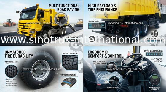Górnictwo budowlane przy użyciu wywrotki 290HP LHD 6x4 SINOTRUK HOWO