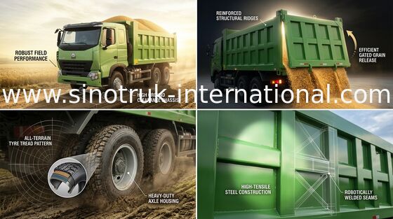 SINOTRUK HOWO A7 Tipper Dump Truck 25 - 30 Tons 10 Wheels RHD For Mining ZZ3257N3847N1