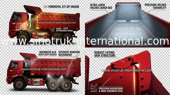 Hydropower Construction Tipper Dump Truck, SINOTRUK Coal Mining Dump Trucks