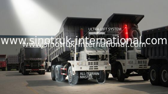 Wysoko-sztywna ładunek nadwozia LHD 6X4 10-kołowa wywrotka o pojemności 70 ton