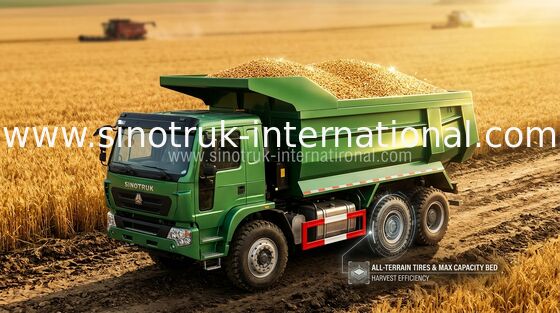 Heavy Duty SINO HOWO Trucks / 10 Wheeler Dump Truck 371HP Niskie zużycie paliwa