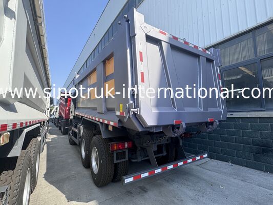 SINOTRUK HOWO TX Model 371HP LHD Tipper Dump Truck 6X4 Z światłami ostrzegawczymi typu U Szary kolor