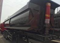 Czarny kolor Hydrauliczny 3-osiowy naczepa platforma Ciężarówka z przyczepą Transport ładunku