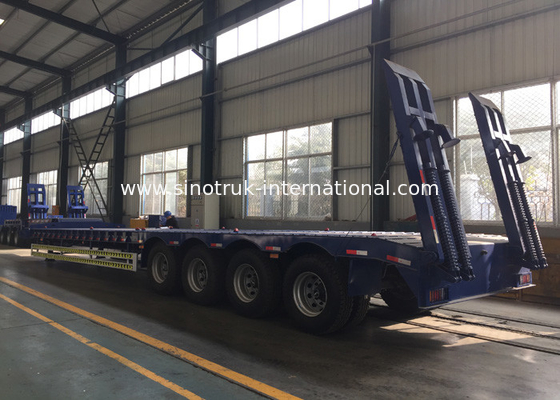 Hydrauliczna platforma z naczepą 4 osie 50-80 ton Ładowność