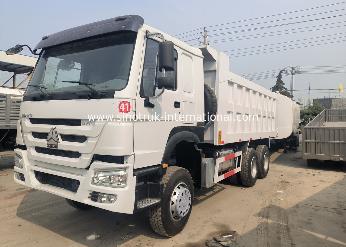 Sinotruk Howo Stosowane ciężarówki do zrzucania odpadów 371 KM lub 375 KM 6 × 4 Odbudowa
