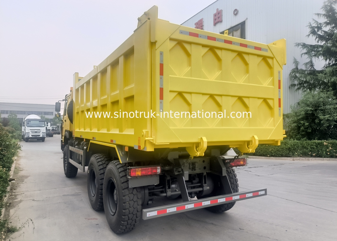 Sinotruk Howo Dump Truck 6 × 6 z napędem na cztery koła z 14,00R20 pojedynczą oponą 380KM