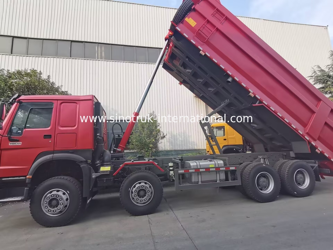 HOWO 12 kół Sinotruk 8X4 Dump Truck 400hp Do górnictwa LHD U Type Container
