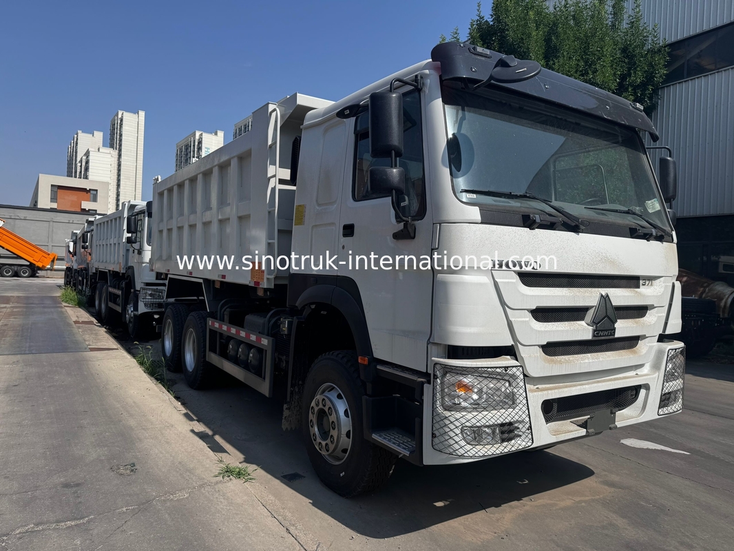 Silnik SINOTRUK 371KM 6 × 4 LHD HOWO Wywrotka Biała 19-20CBM Środkowe podnoszenie