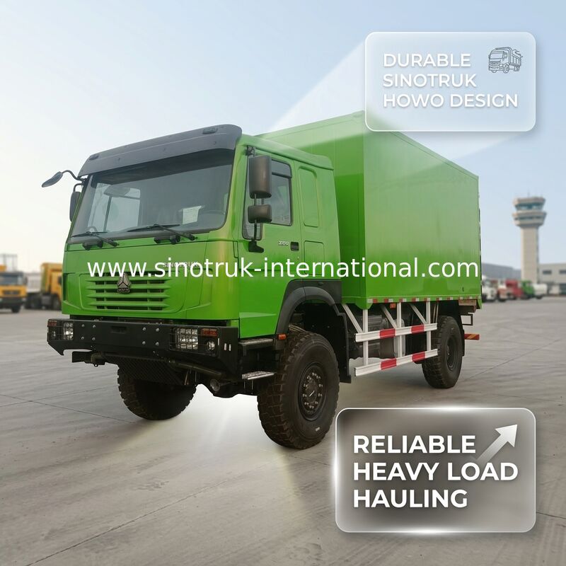 SINOTRUK ciężarówka z napędem 4X4 LHD, zbiornik ładunkowy o pojemności 5000*2300*2300 mm i pojemnością tylnej osi 16T do ciągnięcia ciężkiego ładunku