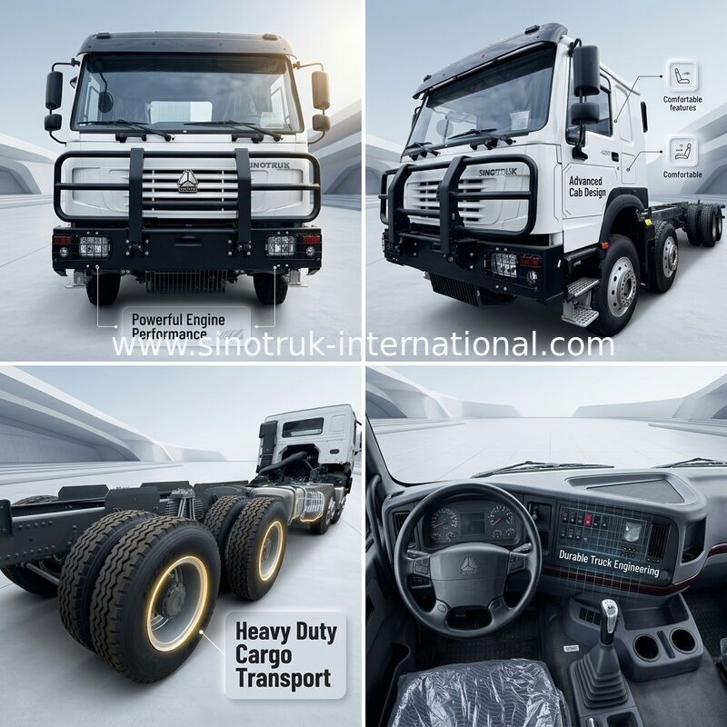 Ciężarówka Sinotruk HOWO 8X4 400KM 12 kół Kabina z 'duchem'