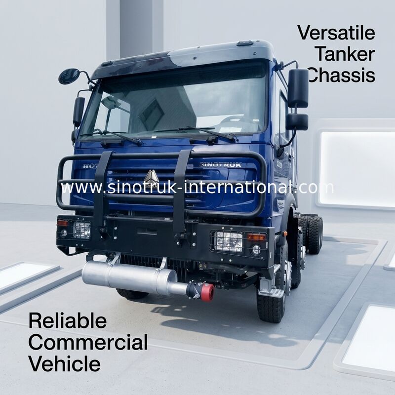 SINOTRUK HOWO Samochód z zbiornikami ropy naftowej podwozie 400KM 8X4 LHD 50 ton 40CBM