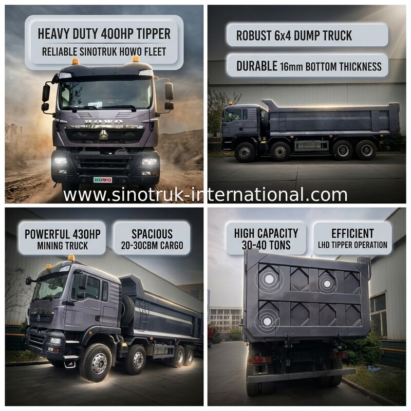 SINOTRUK HOWO 400KM 12 kół LHD 30-40 ton 20-30CBM ZZ3317V356GB1
