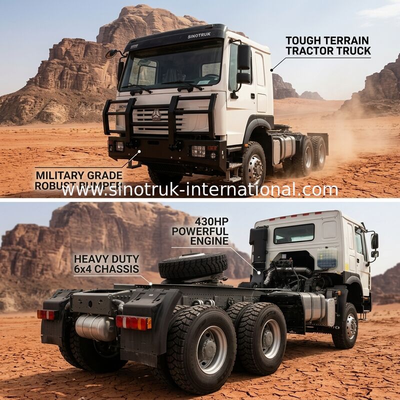 SINOTRUK 430 KM ciągnik 6 × 4 z wojskowym zderzakiem