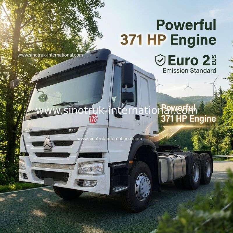 HOWO A7 Używany wózek ciągnikowy LHD 6X4 Euro 2 371 KM z napędem hydraulicznym