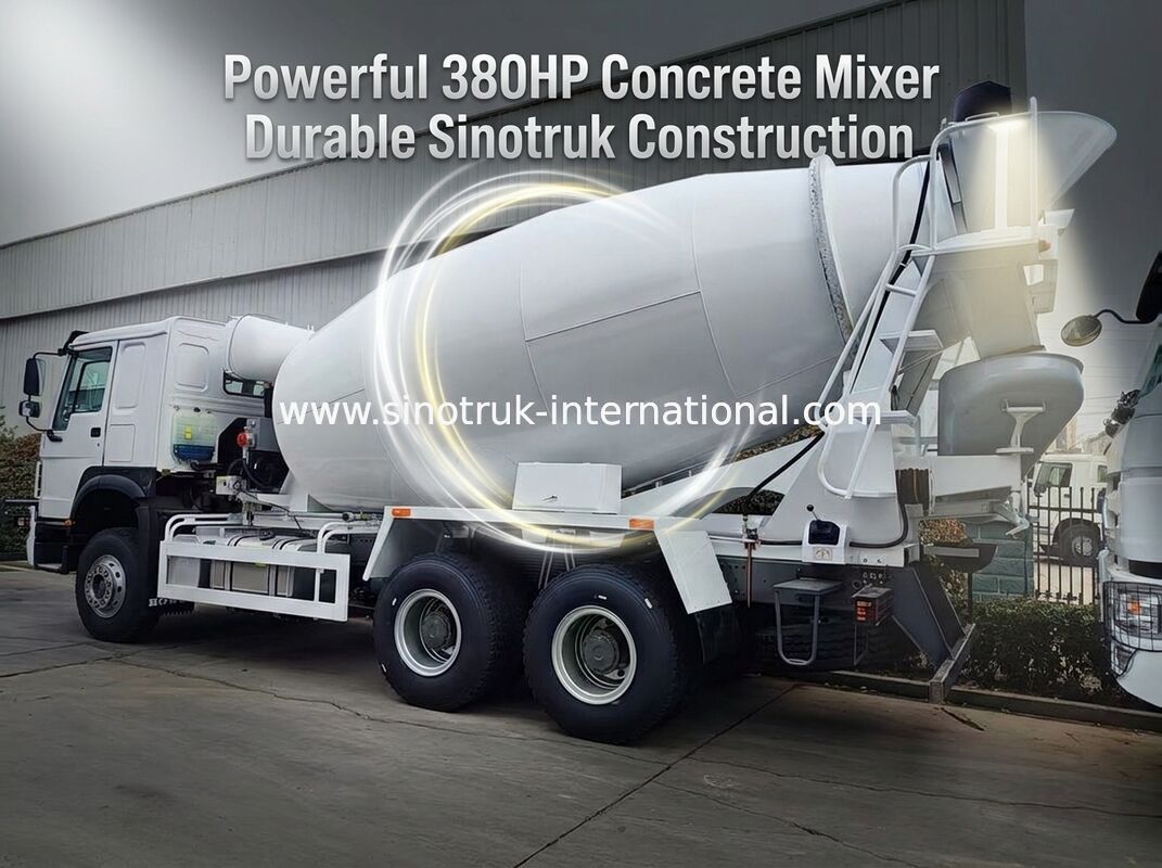 Sinotruk Howo Beton Mixer Truck 10CBM 6 X 4 Euro 2 380Hp Budowa